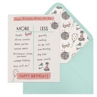 Produktbild: 6-Pack Em & Friends Julia Rothman Birthday More/Less Greeting Cards