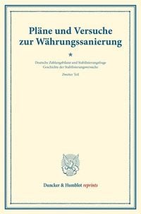 Produktbild: Pl&auml;ne und Versuche zur W&auml;hrungssanierung.