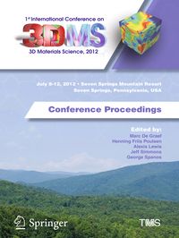Produktbild: 1st International Conference on 3D Materials Science, 2012