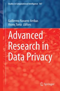 Produktbild: Advanced Research in Data Privacy