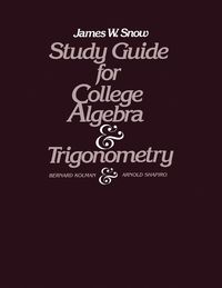 Produktbild: Study Guide for College Algebra and Trigonometry