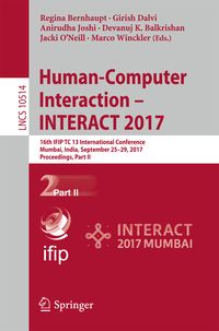 Produktbild: Human-Computer Interaction - INTERACT 2017
