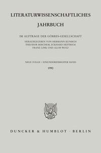 Produktbild: Literaturwissenschaftliches Jahrbuch.