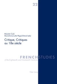 Produktbild: Critique, Critiques au 18e si&egrave;cle