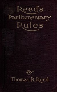 Produktbild: Reed's Parliamentary Rules: A Manual of General Parliamentary Law