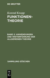 Produktbild: Anwendungen und Weiterf&uuml;hrung der allgemeinen Theorie