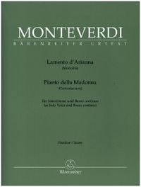 Bild vom Artikel Lamento d'Arianna (Fassungen für Solostimme und Basso continuo) vom Autor Claudio Monteverdi