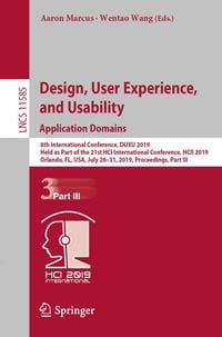 Produktbild: Design, User Experience, and Usability. Application Domains