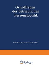 Produktbild: Grundfragen der betrieblichen Personalpolitik