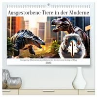Produktbild: Ausgestorbene Tiere in der Moderne (hochwertiger Premium Wandkalender 2026 DIN A2 quer), Kunstdruck in Hochglanz