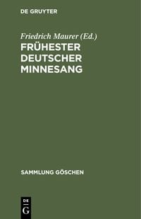 Produktbild: Fr&uuml;hester deutscher Minnesang