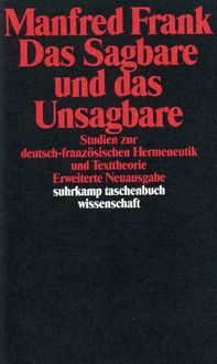 Produktbild: Das Sagbare und das Unsagbare