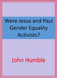 Produktbild: Were Jesus and Paul Gender Equality Activists?