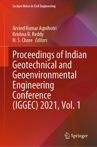 Produktbild: Proceedings of Indian Geotechnical and Geoenvironmental Engineering Conference (IGGEC) 2021, Vol. 1