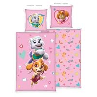 Produktbild: Klaus Hering 4432487050 - Paw Patrol Bettw&auml;sche, Paw Patrol Girls Glow in the dark, 80x80+135x200 cm