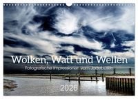 Produktbild: Wolken, Watt und Wellen. Fotografische Impressionen vom Jadebusen. (Wandkalender 2026 DIN A3 quer), CALVENDO Monatskalender