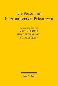 Produktbild: Die Person im Internationalen Privatrecht