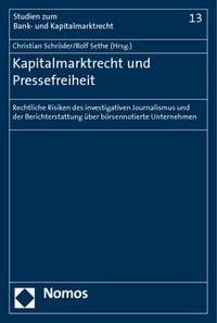 Produktbild: Kapitalmarktrecht und Pressefreiheit