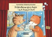 Produktbild: H&Auml;NDEWASCHEN - ICH MACH MIT! 11 Kamishibai-Bilderbuchkarten &uuml;bers richtige H&auml;ndewaschen, inkl. Hust- und Nies-Etikette!