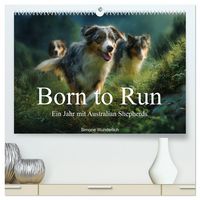 Produktbild: Born to run - Ein Jahr mit Australian Shepherds (hochwertiger Premium Wandkalender 2027 DIN A2 quer), Kunstdruck in Hochglanz