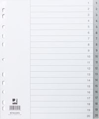 Produktbild: Register f.Zeigetaschen 1-20