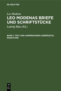 Produktbild: Text und Anmerkungen (Hebr&auml;isch). Einleitung