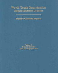 Produktbild: Patton, J: World Trade Organization Dispute Settlement Decis
