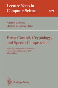 Produktbild: Error Control, Cryptology, and Speech Compression