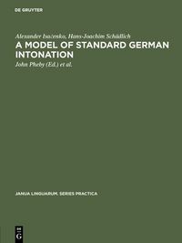 Produktbild: A model of standard German intonation