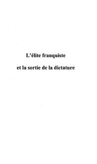 Produktbild: L'elite Franquiste Et La Sortie De La Dictature
