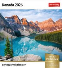 Produktbild: Kanada Sehnsuchtskalender 2026 - Wochenkalender mit 53 Postkarten