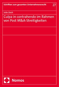 Produktbild: Culpa in contrahendo im Rahmen von Post M&A-Streitigkeiten