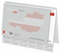 Bild vom Artikel Schreibtischkalender Österreich 2024. Tischkalender zum Aufstellen. Klappkalender mit österreichischen Feiertagen und Schulferien. 29 x 21 cm. vom Autor 