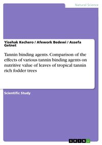 Produktbild: Tannin binding agents. Comparison of the effects of various tannin binding agents on nutritive value of leaves of tropical tannin rich fodder trees