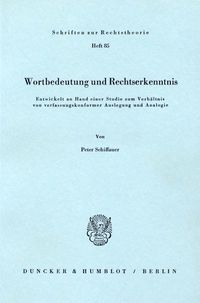 Bild vom Artikel Wortbedeutung und Rechtserkenntnis. vom Autor Peter Schiffauer