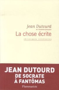 Produktbild: La chose &eacute;crite