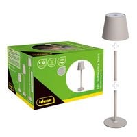 Produktbild: Idena LED Tischleuchte Touch Metall grau 11x24/38cm Akku USB dimmbar 3 Modi Innen und Au&szlig;en