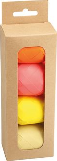 Produktbild: PR&Auml;SENT Geschenkband Eikn&auml;uel Opak, orange, koralle, gelb und senfgelb
