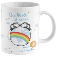 Sheepworld Effekttasse "Die Welt ist schön"