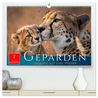 Produktbild: Geparden - Eleganz auf vier Pfoten (hochwertiger Premium Wandkalender 2026 DIN A2 quer), Kunstdruck in Hochglanz