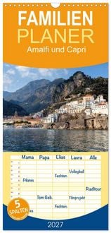 Produktbild: Familienplaner 2027 - Amalfik&uuml;ste und Capri mit 5 Spalten (Wandkalender, 21 x 45 cm) CALVENDO