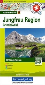 Produktbild: K&uuml;mmerly+Frey Wandertourenkarte 4 Jungfrau Region, Grindelwald 1:50.000