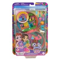 Produktbild: Polly Pocket Adventure Moped-Schatulle mit 2 kleinen Puppen und Tier, Reisespielzeug mit Zubehörteilen für Tier und Fahrzeug