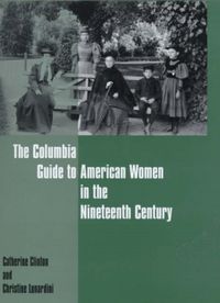 Produktbild: The Columbia Guide to American Women in the Nineteenth Century