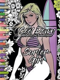 Produktbild: Cool Down | Malbuch für Erwachsene: Surfer-Girl