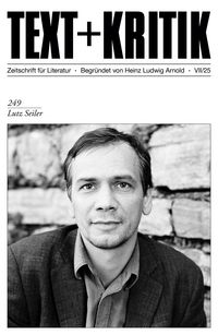 Produktbild: TEXT + KRITIK 249 - Lutz Seiler