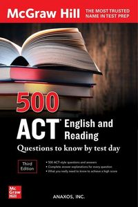 Produktbild: 500 ACT English and Reading Questions to Know by Test Day, Third Edition