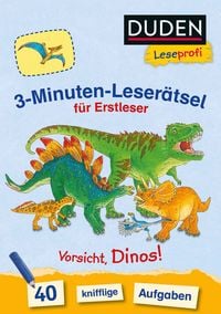 Produktbild: Duden Leseprofi &ndash; 3-Minuten-Leser&auml;tsel f&uuml;r Erstleser: Vorsicht, Dinos!