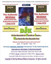 Produktbild: If The Messiah Is David Or Jesus - Ken Must Be The Messiah Too! The "Introduction To DjK" - Volume Edition Part 2 of 2