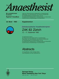 Produktbild: Zentraleurop&ocirc;ischer Anaesthesiekongress ZAK 83 Z&uuml;rich